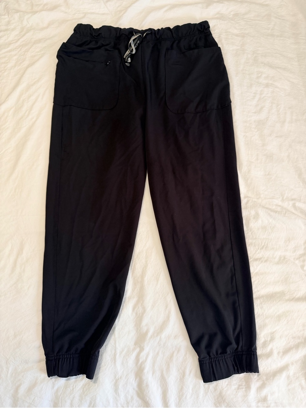 Cuddl Duds black womens scrub joggers size large